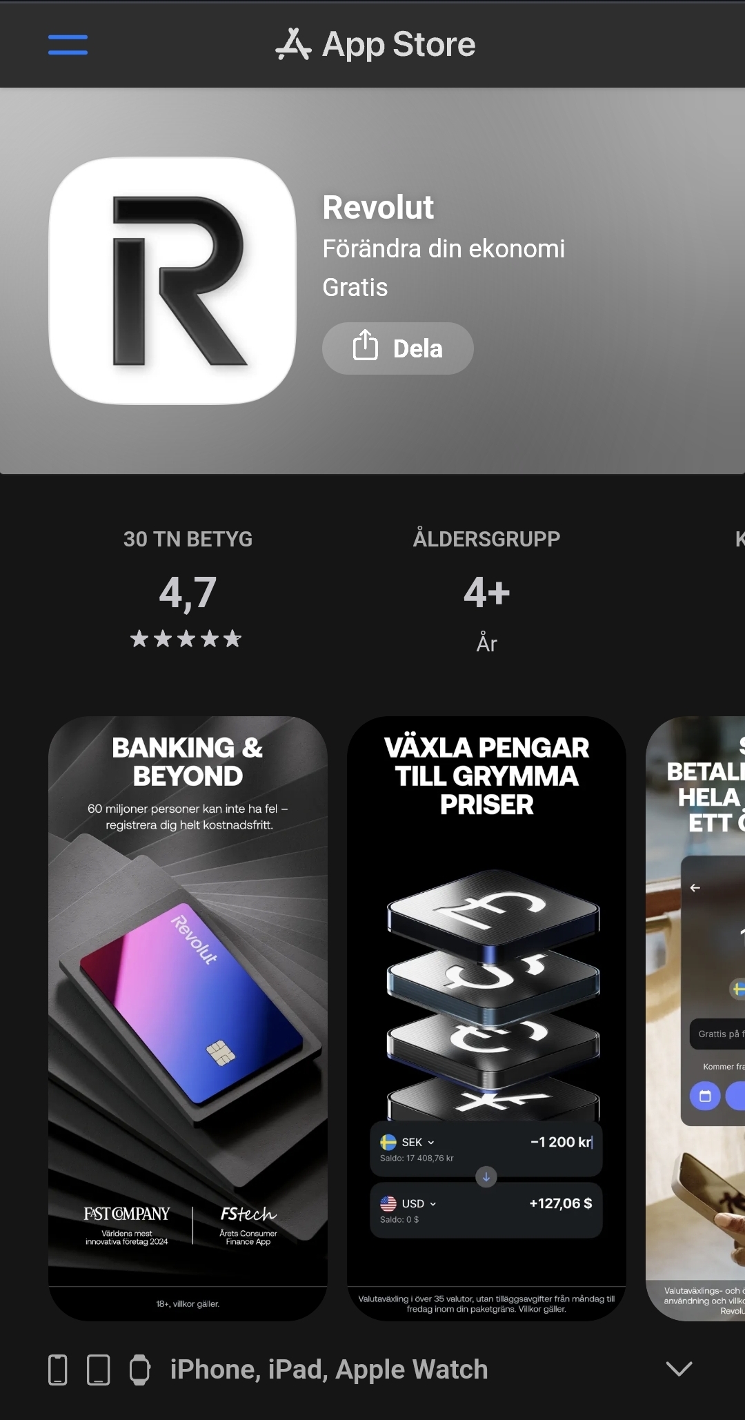 Revolut i App Store